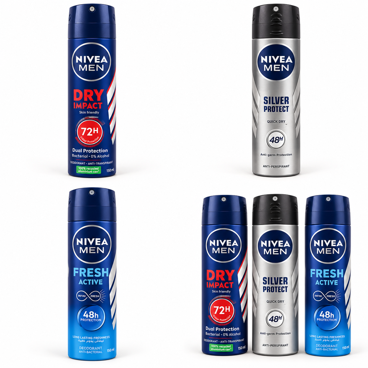 خانوادهٔ NIVEA MEN؛ اسپری نیوآ مردانه درای ایمپکت